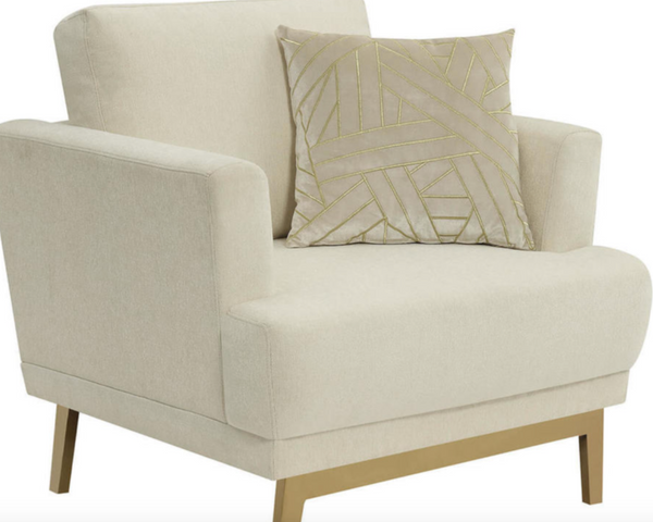 MARGOT CHAIR-GOLD LEGS-GENTLY USED STAGING FURNITURE