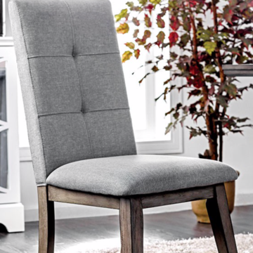 ABELONE GREY DINING CHAIR-GENTLY USED STAGING FURNITURE